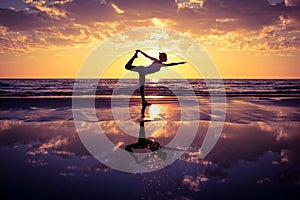 Woman practicing yoga