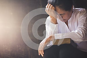 Woman Pray for god blessing to wishing have a better life