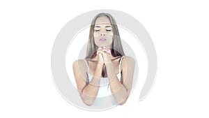 Woman praying to God, Wish,Young,,,,