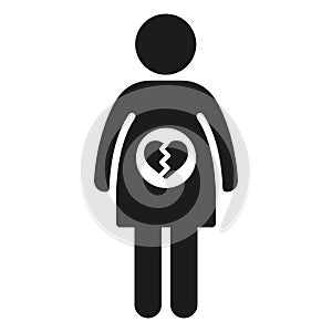Woman pregnancy and miscarriage icon