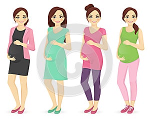 Woman pregnant clothers photo