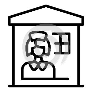 Woman prejudice icon outline vector. Gender discrimination