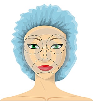 Woman is preparing to plastic surgery