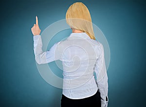 Woman pressing something