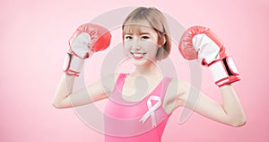 Woman with prevention breast cancer