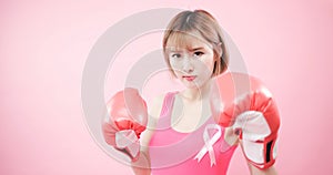 Woman with prevention breast cancer