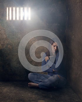 Woman in prison