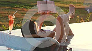 Woman reading book