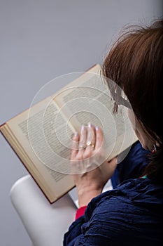 Woman reading a book