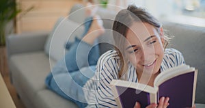 Woman Reading Book Studying