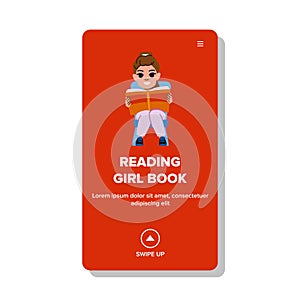 woman reading girl book vector