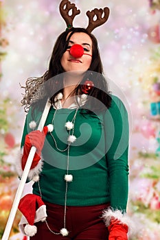 Woman ready for Christmas