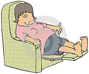 Woman On A Recliner