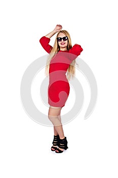 Woman in red Dress