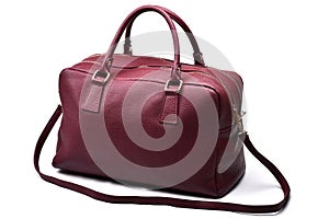 Woman red hand bag isolated