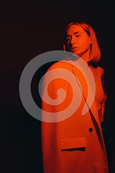 Woman in Red Light