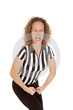 Woman referee flex