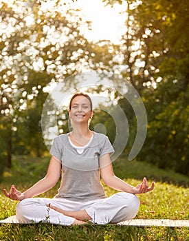 Woman relax in park