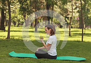 Woman Relaxing in a Park