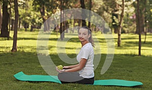 Woman Relaxing in a Park