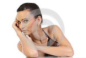 Woman with relaxing pose