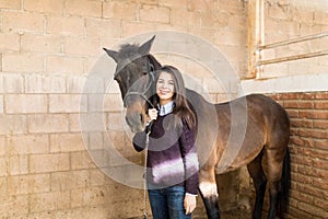 Woman Representing Human-Equine Bond