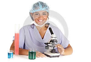 Woman researcher