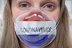 Woman with respirator mask - Coronavirus COVID, MERS, SARS conce