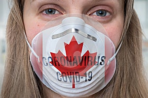 Woman with respirator mask - Coronavirus, MERS, SARS conce