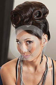 Woman in Retro Hairdo