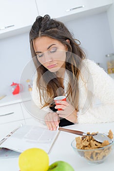 Woman reviewing contract