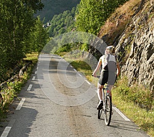 Woman riding on bicycle 2