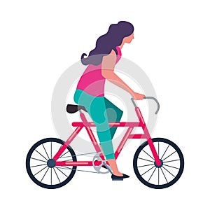 woman riding bicycle