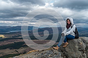 Woman on a rock