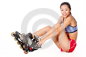 Woman With Rollerblade