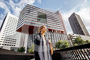 Woman in Rotterdam city