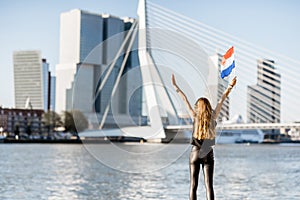 Woman in Rotterdam city