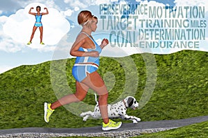 Woman Running Jogging Goal Motivation Fitness Dream