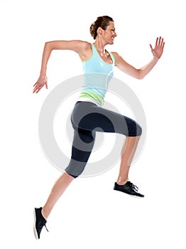 Woman running run runner sprinting photo