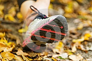 Woman running shoe