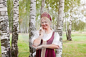 Woman in Russian traditional costume