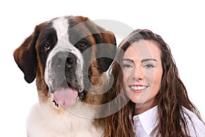 Woman's Best Friend Saint Bernard