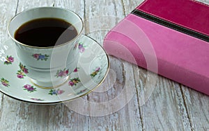 Woman's Bible with a cup of Coffee or Tea