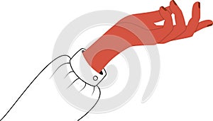 Woman\'s hand icon vector illustration. Elegant hand design elements