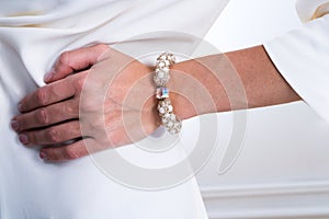 Woman`s hand with jewelry
