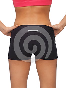 Woman's sporty buttocks