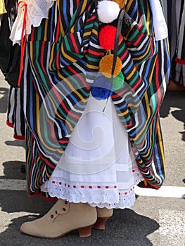 Woman's traditional regional costume of La Orotava, Tenerife in the Canary Islands photo