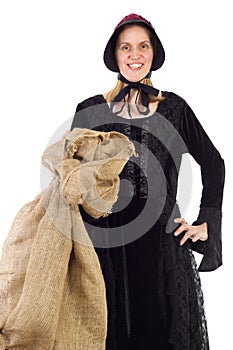 Woman with sack