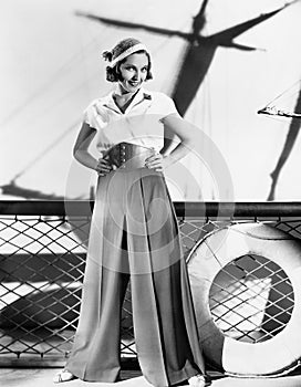 Woman in sailor outfit photo