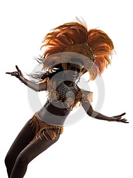 Woman samba dancer silhouette